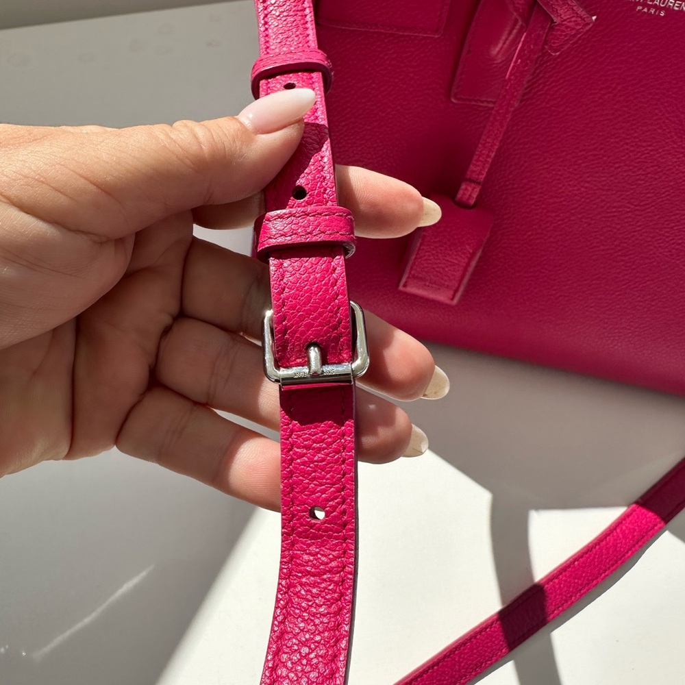 YSL nano sac du jour handbag in hot pink. - Picture 14 of 17